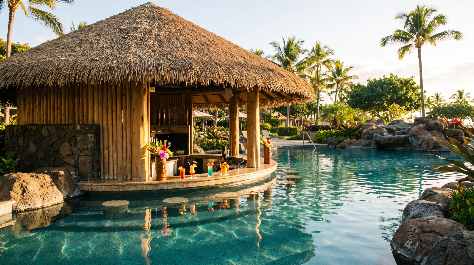 Alberca de resort frente a la Bahía de Banderas en Puerto Vallarta